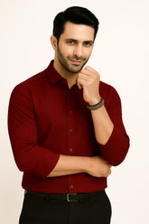 Men Mahroon Formal shirt